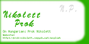 nikolett prok business card